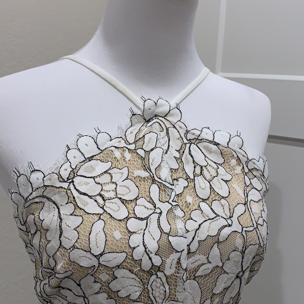 NWT Lulus Delicate Darling Beige Lace Dress - Picture 7 of 10